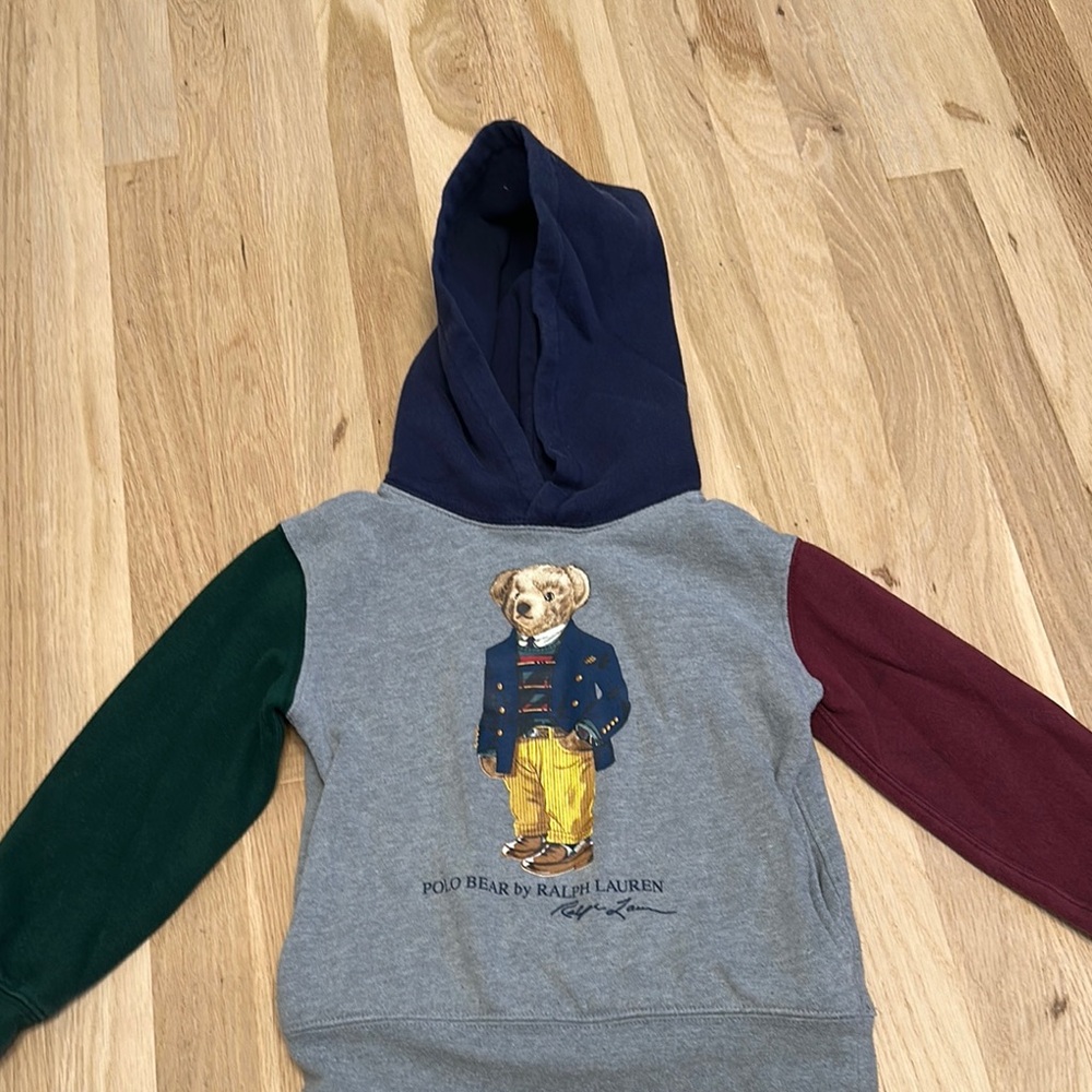 Ralph Lauren Polo Bear Navy and Gray Hoodie